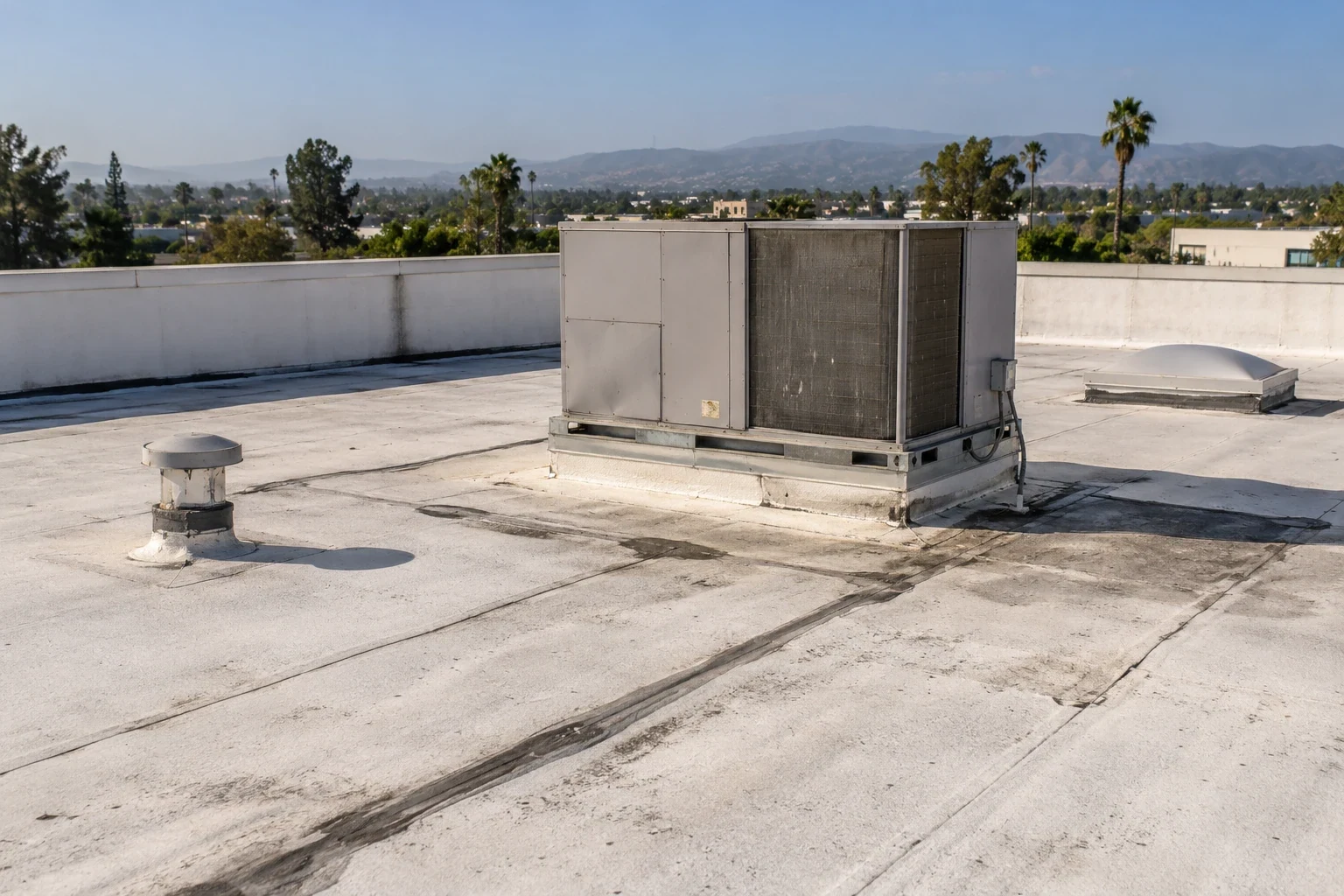 Occupied Commercial Building Reroofing in Fullerton, CA
