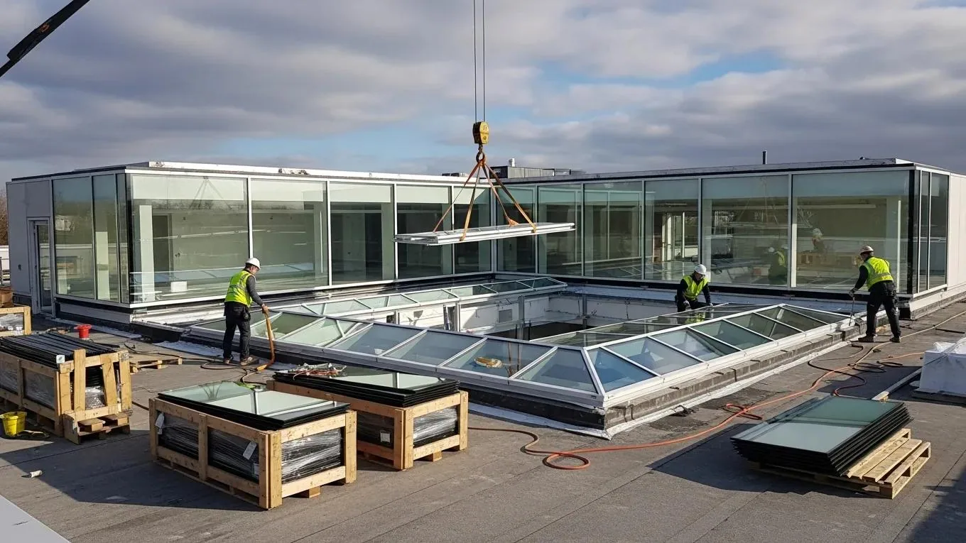 Commercial Skylight and Penetration Flashing Repair in Fullerton, CA